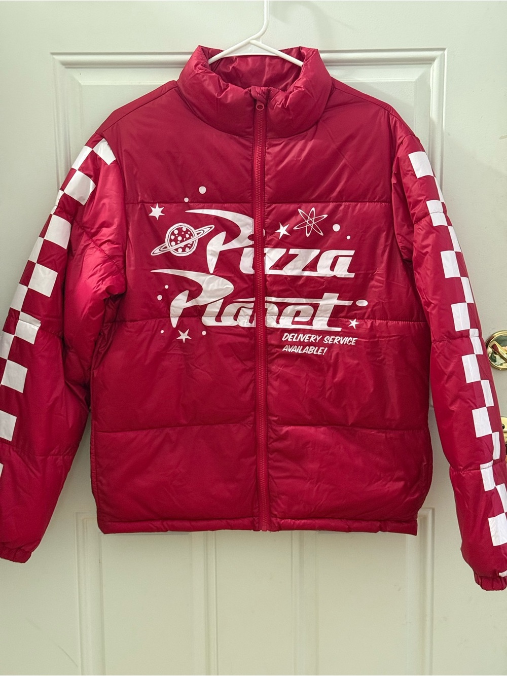 Disney Pizza Planet Toy Story Puffer Jacket Size Small NWOT